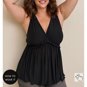 Torrid Babydoll Sheer Top NWT